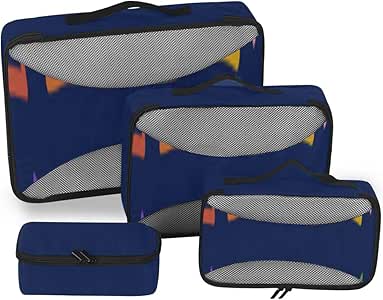 Cubo de Embalaje para Bolsa de Lona Estructura étnica Tribal Brillante