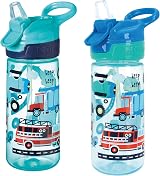 Nuby Super Quench Straw Water Bottle 540ml 19oz Freeflow Pack 2