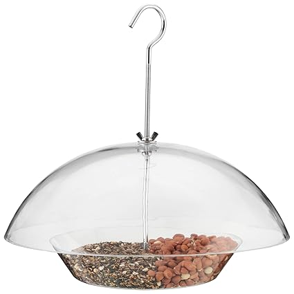 Happy Beaks Hanging Squirrel Proof Domed Wild Bird Feeder For