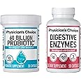 Physician's CHOICE - Optimal Gut Health Bundle: 60 Billion Probiotics + Digestive Enzyme 90ct for Digestive Comfort and Immune Support