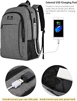 MATEIN Travel Laptop Backpack 15.6 Inch USB Charge Anti Theft Water Resistant view 4