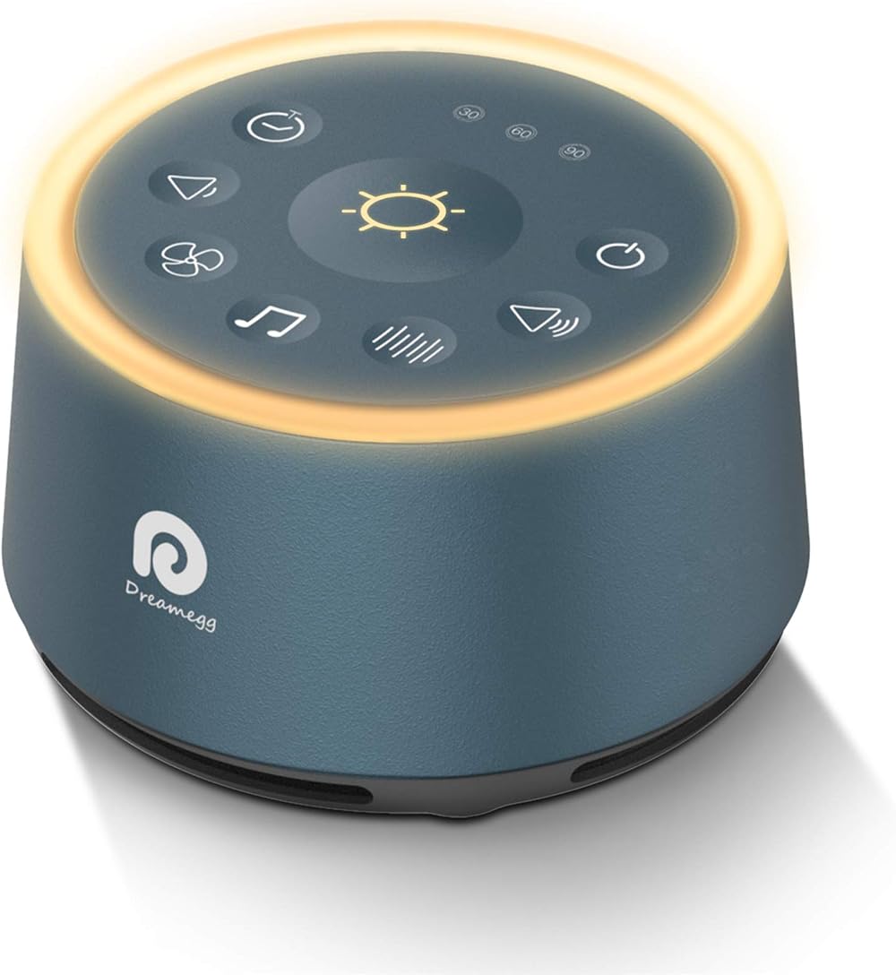 Dreamegg D1 White Noise Machine with Night Light 24 Sounds Baby Sleep