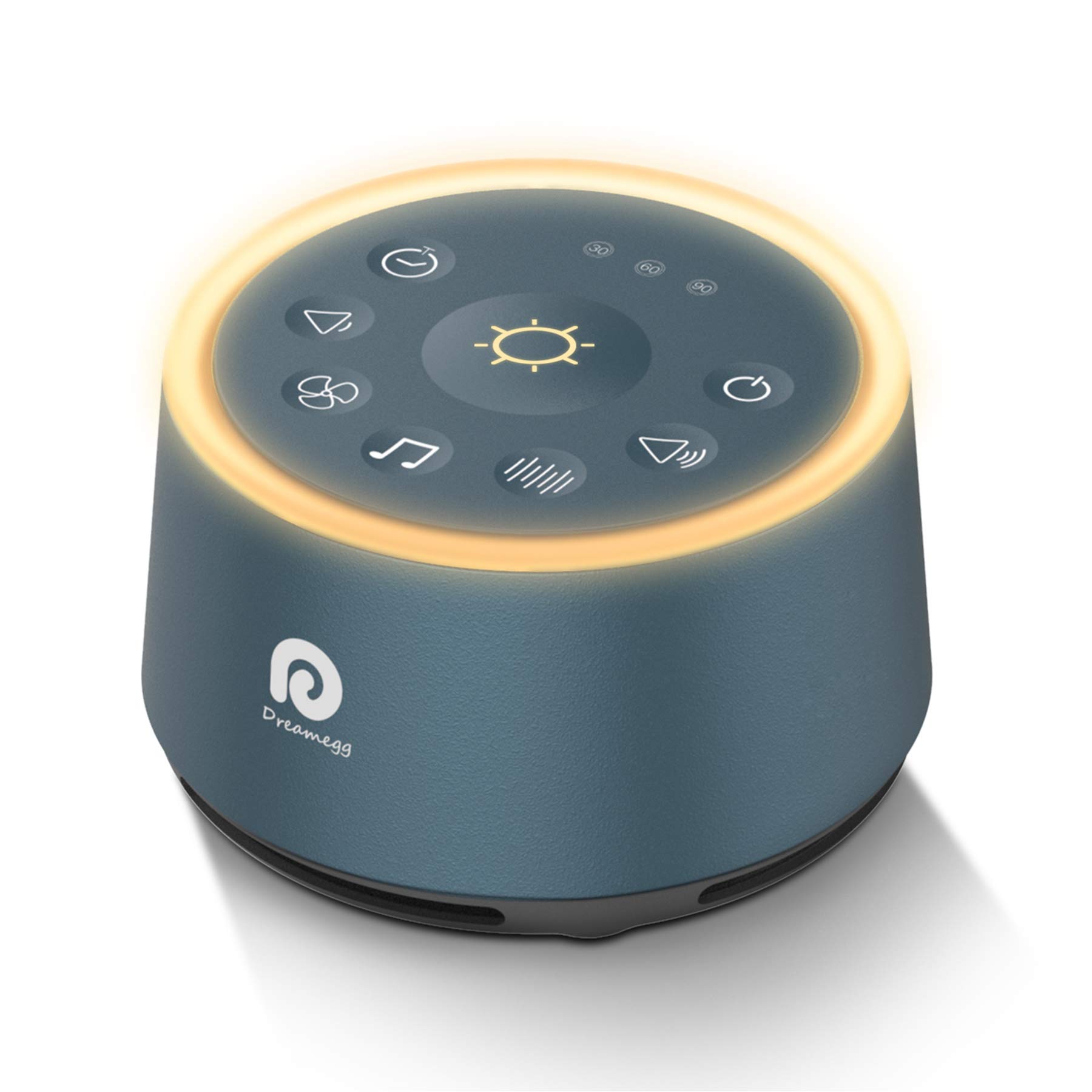 Dreamegg White Noise Machine, D1 Blue Sleep Sound Machine with Night Light for Baby Kid Adult, 24 Natural Sounds Therapy, Continuous or Timer, Sound Machine for Sleeping Nursery Travel Gift