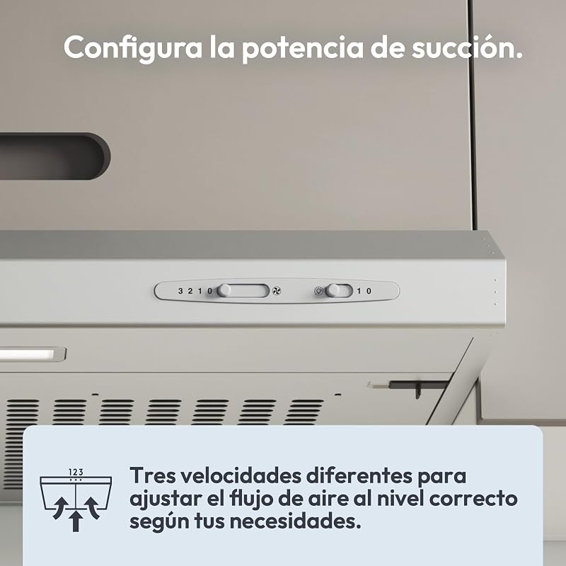 Exaustor candy cft610/5s/1, fixado na parede, 60 cm, 3 níveis de potência, 209m3/h, filtros de carbono, painel de alumínio antigordura, iluminação led, 71 db, classe c, aço inoxidável, cinzento