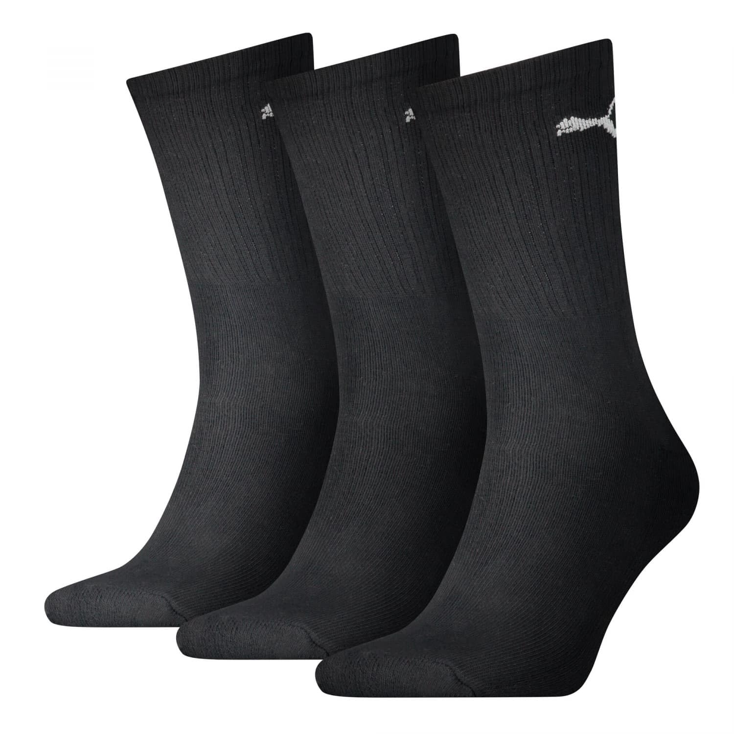 PUMA Unisex Sport 3p Socks, Lt Black, 9-11 UK