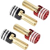 MEUS RACING 4Pcs RC Battery Heatsink Bullet Plug Connectors &amp; Grips for 1/10 RC Crawler Car (5mm)