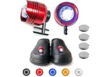 2Pcs Headlights for Croc, Small Lights for Croc Shoes Decoration Funny Shoe Accessories Funny Gift for (Red)