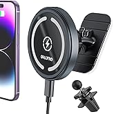 OHLPRO for MagSafe Car Mount Charger iPhone Wireless Car Charger, Stick on Dashboard Magnetic Phone Holder Mount for iPhone 17 Pro Plus Max 16 15 14 13 12 Series, 15W Fast Charging, Aluminum Shell