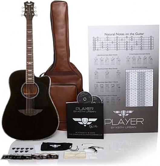 Keith Urban 50piece "PLAYER" Acoustic Guitar and 30Lesson Package