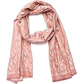 Michael Kors womens Mk Charm Colorblocked Lws Scarf, Stylish Fashion Accessory for Cold Weather