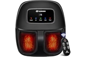 EASEZEN Foot Massager Machine with Heat, Shiatsu Foot Massager with Cordless Remote, 2026 Upgraded Deep Kneading, for Plantar Fasciitis, Neuropathy, Birthday Gifts for Women Mom Men Dad, Up to Foot Size 14