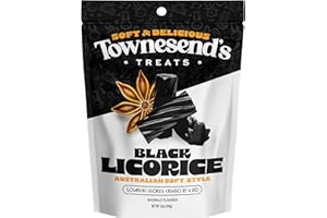 TOWNESENDS TREATS Townesend's Treats Black Licorice (1 Pack) | 12 Ounce | Soft & Chewy Australian Licorice Candy Twists | Fancy Licorice Candy | Kid Owned Business