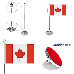 WXTWK 2 Pack Canada Flag Canadian Desk Flag Small