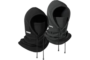 OZERO Balaclava Face Mask: Winter Polar Fleece Hood Ski Mask for Men Women, Convertible Balaclava Face Cover Hat Cap Scarf