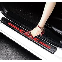 4-Piece Carbon Fiber Door Sill Protectors For Hyundai Elantra - Scratch Guard & Decorative Stickers