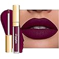 Depuplum Dark Purple Lipstick Matte for Women, Color Stay Long Lasting Lipstick Smudgeproof Liquid Lipsticks, Cruelty Free Lip Color, DM20 Dark Purple