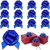 WJIAAA 12 PCS Blue Bows for Presents,6 Inch Gift Bow for Gift Wrapping Wedding Christmas Party Decorations Valentine's Day