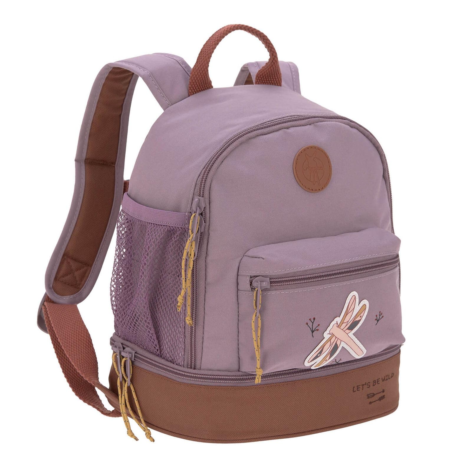 LÄSSIG Adventure Children's backpack with chest strap from 3 years, 27 cm, 4.5 L, Dragonfly, purple