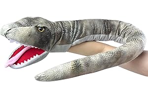 okegztoa Puppets Hand Puppet Snake Stuffed Puppet,Large Puppet with Movable Mouth Puppet Role Play Story Animal Puppets,Soft Stuffed Animal Hand Puppets for Kids Ages 4-8