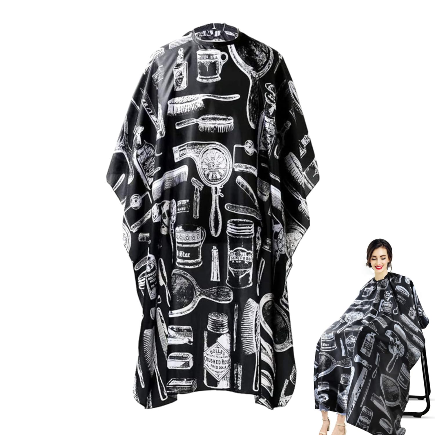 JJiaoLinin Hair Cutting Gown Barber Cape, Haircut Apron Hair Cutting Barber Hairdressing Cape Hairdressing Cape for Salons Barbers and Hairdressers