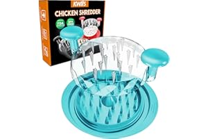 KWIWIS Chicken Shredder, Chicken Shredder Tool Twist, Chicken Breast Meat Shredding Machine with Anti-Slip Base, BPA Free, Dishwasher Safe, Ergonomic Handle, Heat Resistant (Light Green)