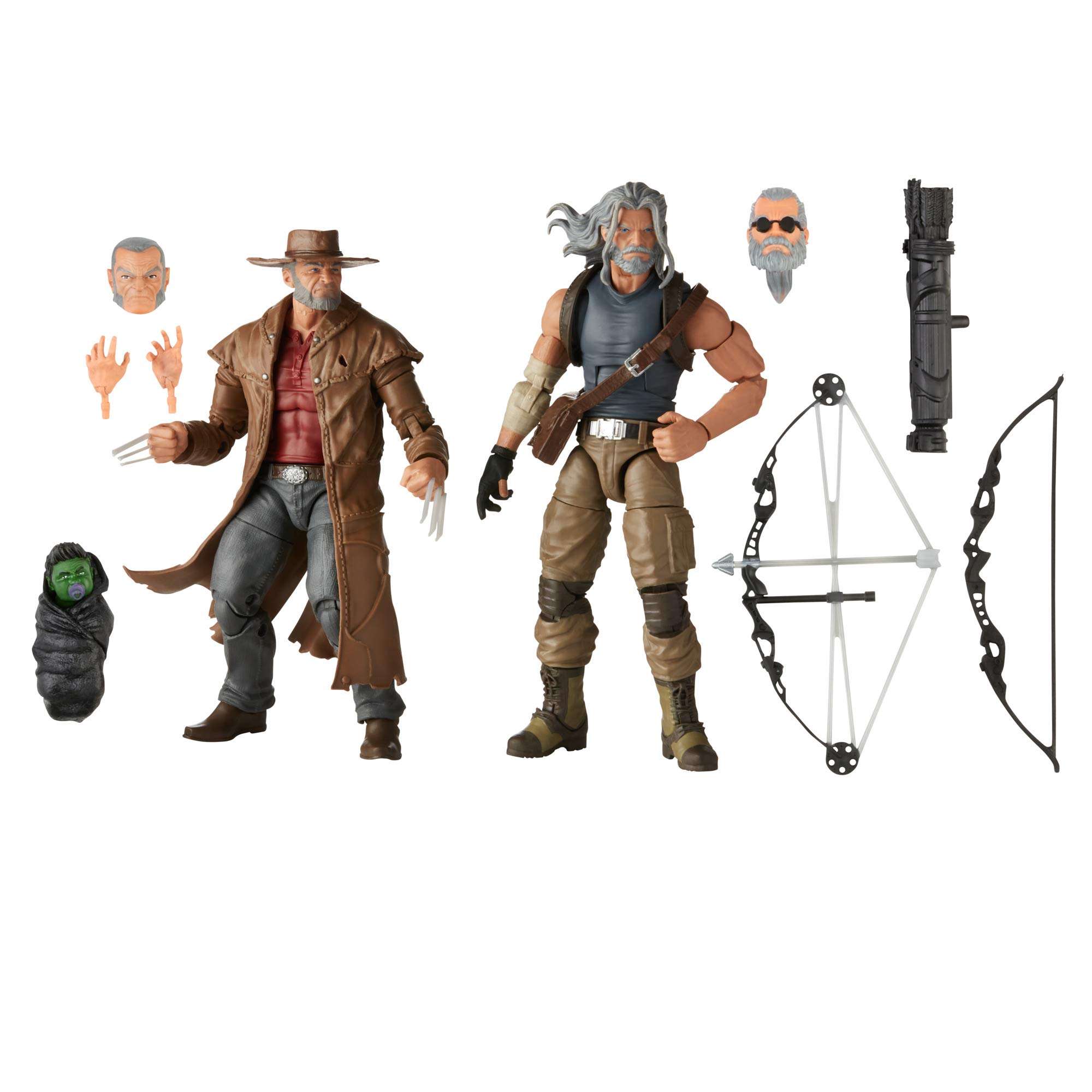 Marvel Hasbro X-Men Series 15-cm Collectible ’s Hawkeye and ’s Logan Action Figure Toys, Ages 4 And Up