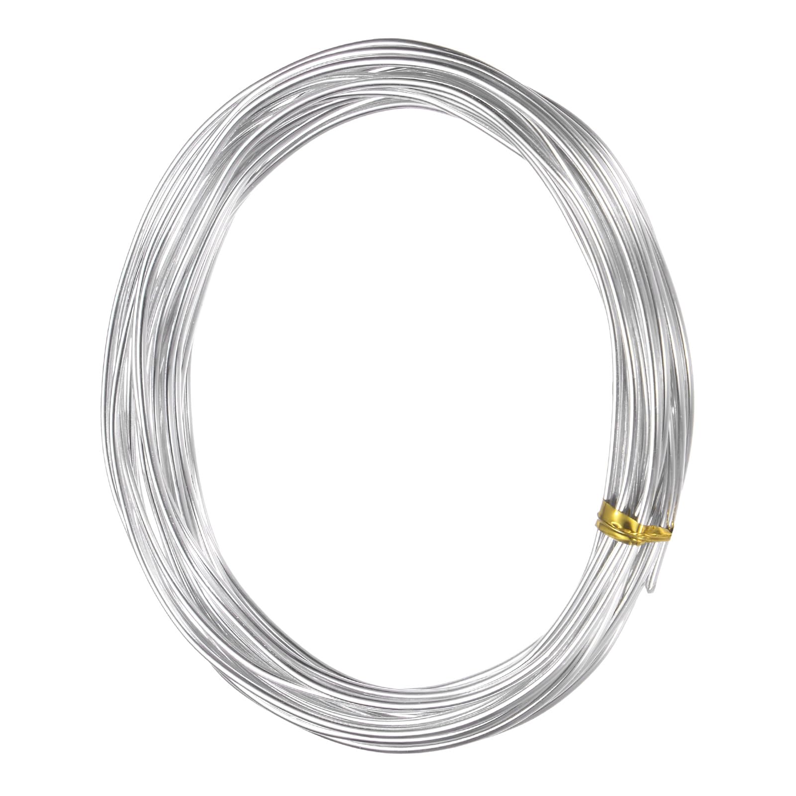 M METERXITY 1.5mm Bonsai Training Wire, 16.4 Feet Total Anodized Aluminum Bonsai Wires for Bonsai Tree Shaping/Branches Fixing/Trunk Holding/DIY Crafting [Silver]