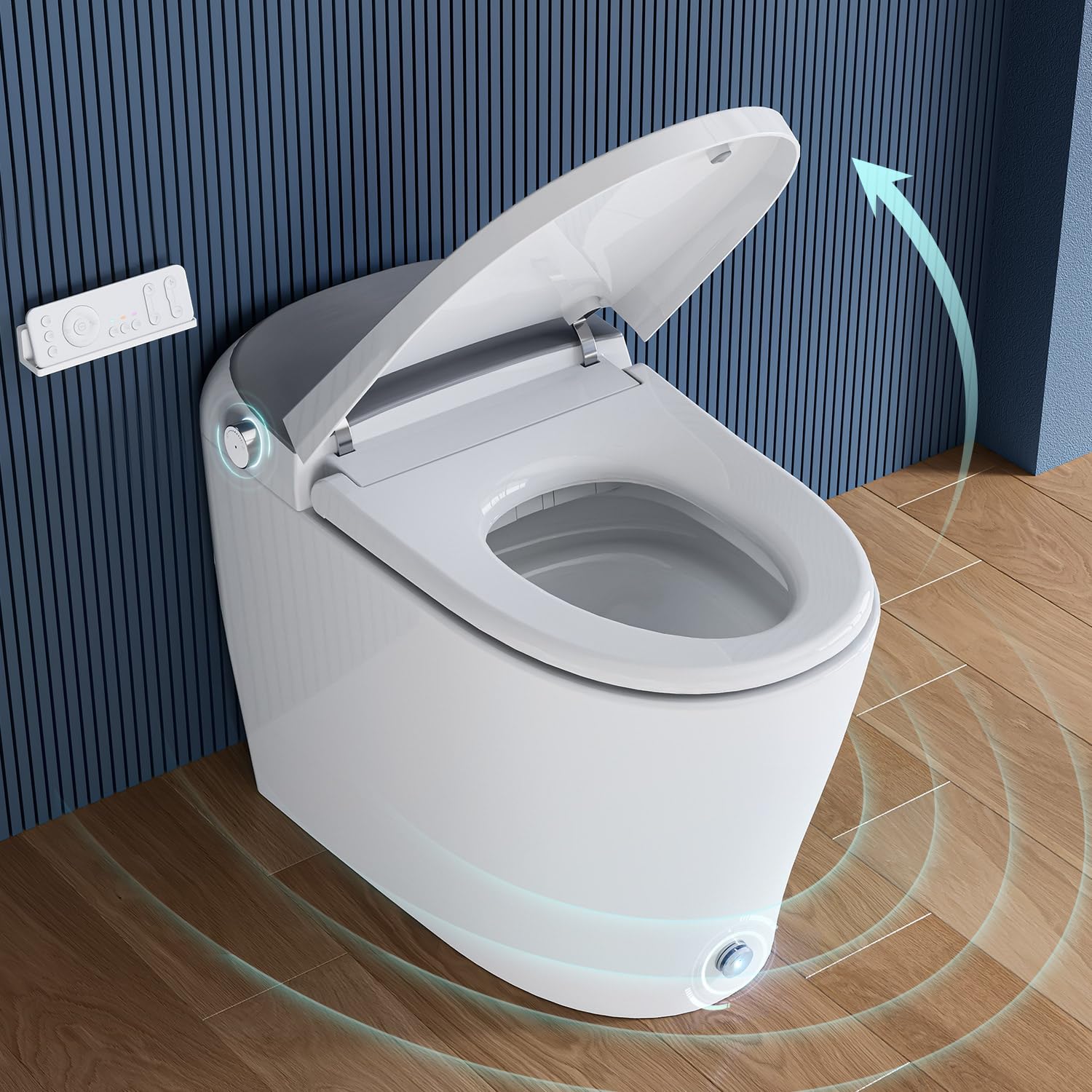 Photo 1 of Uncle Brown Upgraded Smart Toilet with Powerful Flush for Low Water Pressure, Auto Open/Close Lid, One Piece Bidet Toilet with Heated Elongated Seat, Instant Warm Water, Dryer, Deodorizer, Night Light