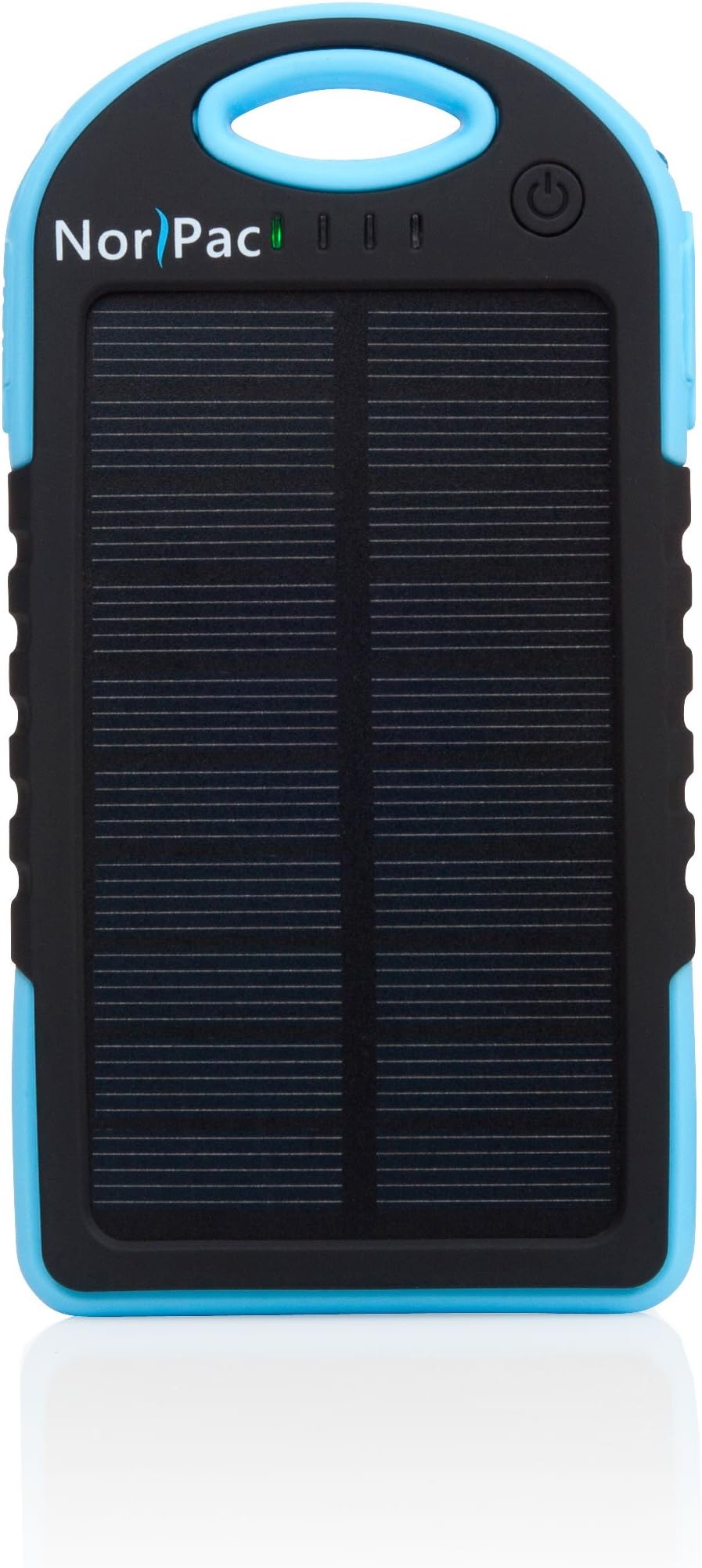 NorPac Sports Solar Charger Dual-USB and Dual-Powered Performance Power Bank 5000mAh Multi-Tool Water-Resistant Shockproof and Dustproof – Never Worry About Battery Life Again