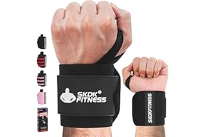 SKDK Wrist Wraps- Wrist Straps for Weightlifting with Thumb Loop,12" 18" 21" Professional Wrist Straps for Wrist Support,Powerlifting,Strength Training,Bodybuilding,Men & Women(Pair)
