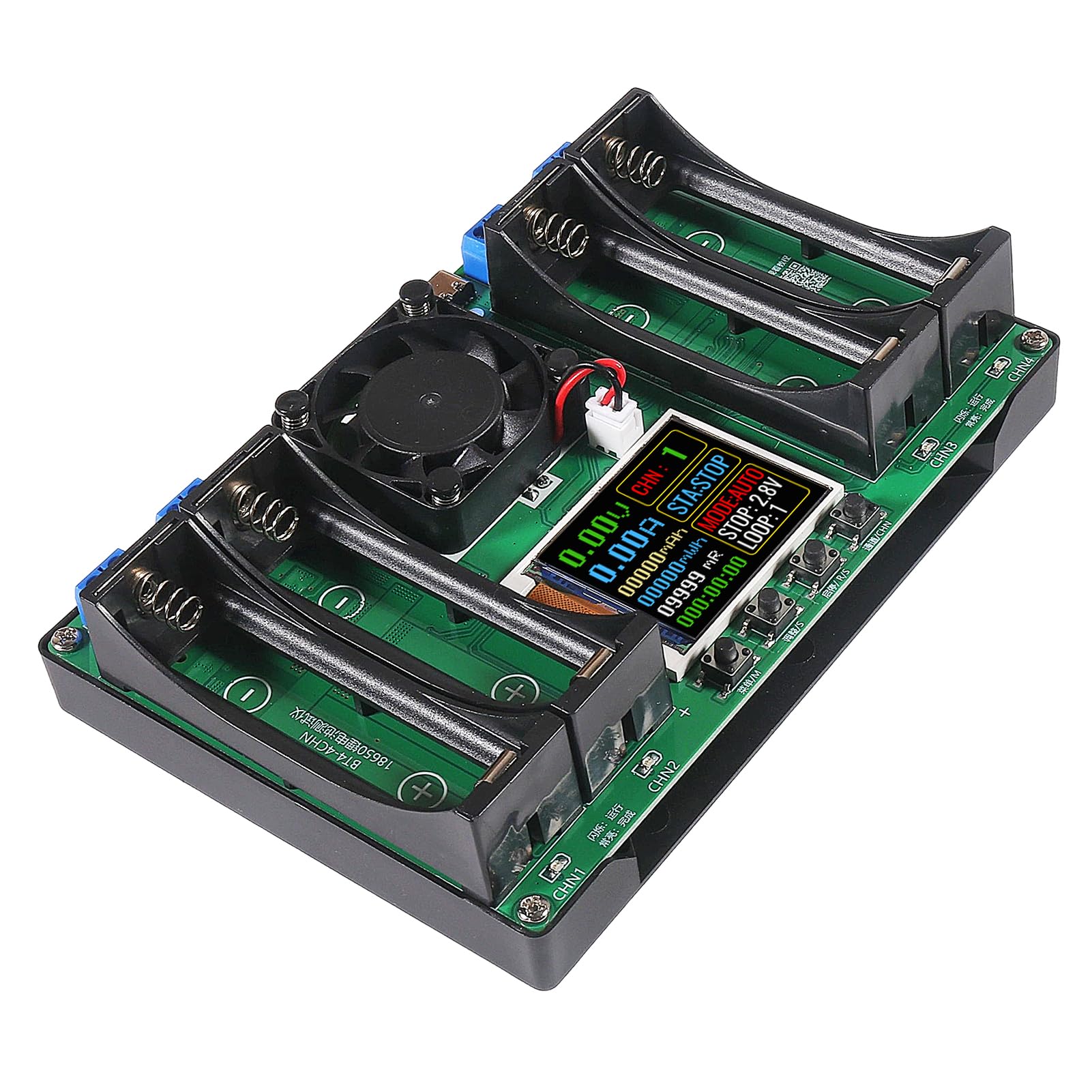 Photo 1 of 1pcs Type-C 18650 Lithium Battery Capacity Tester Module MAh MWh 4 Channel Digital Lithium Battery Power Internal Resistance Detector