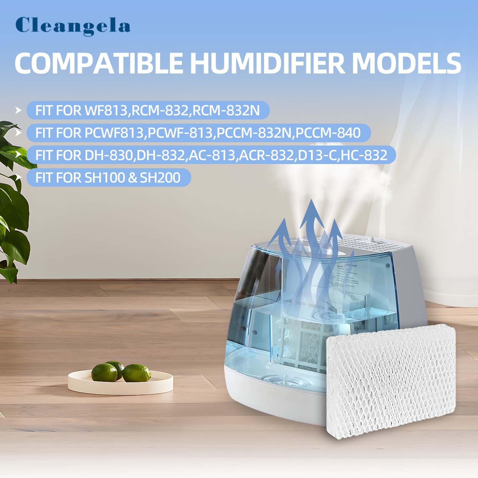 6 Pack WF813 EQWF813 Humidifier Filters Replacement Compatible with Equate EQ-2119-UL PCWF813 Relion RCM-832 RCM-832N ProCare PCCM-832N Cool Mist Humidifier Replacement Filter