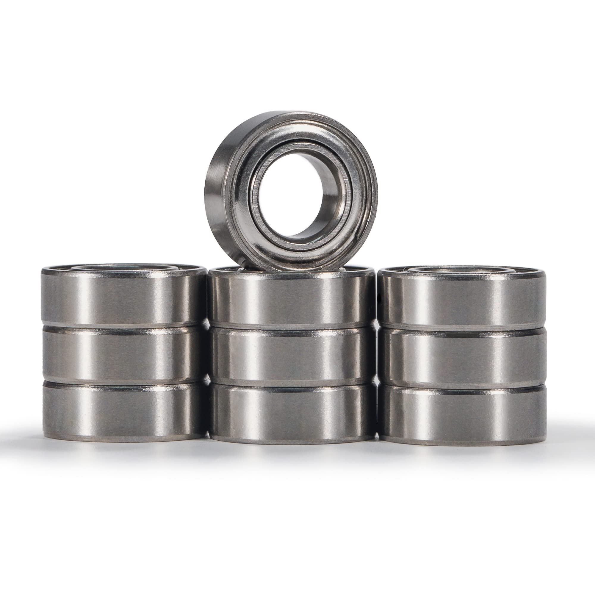 XIKE 10 Pcs MR126ZZ Mini Ball Bearings 6x12x4mm, Bearing Steel and Double Metal Seals, Pre-lubrication, MR126-2Z Deep Groove Ball Bearing with Shields.