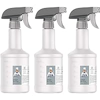 MR.SIGA 16 oz Plastic Spray Bottles for Cleaning Solutions, HDPE Commercial Grade Refillable Spray Bottles with Measurements