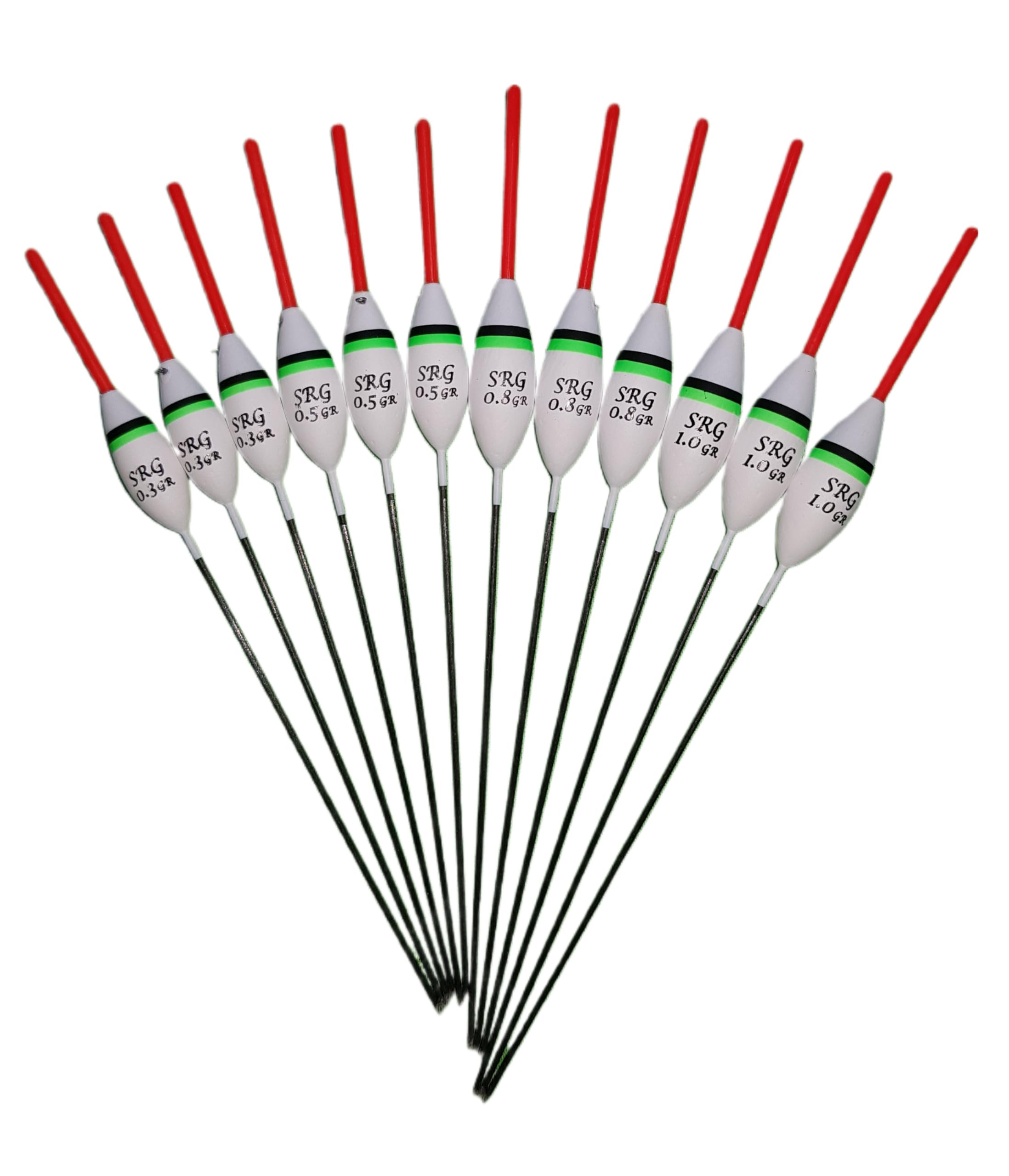 12 x Assorted Pole Floats (Pack 314R12)