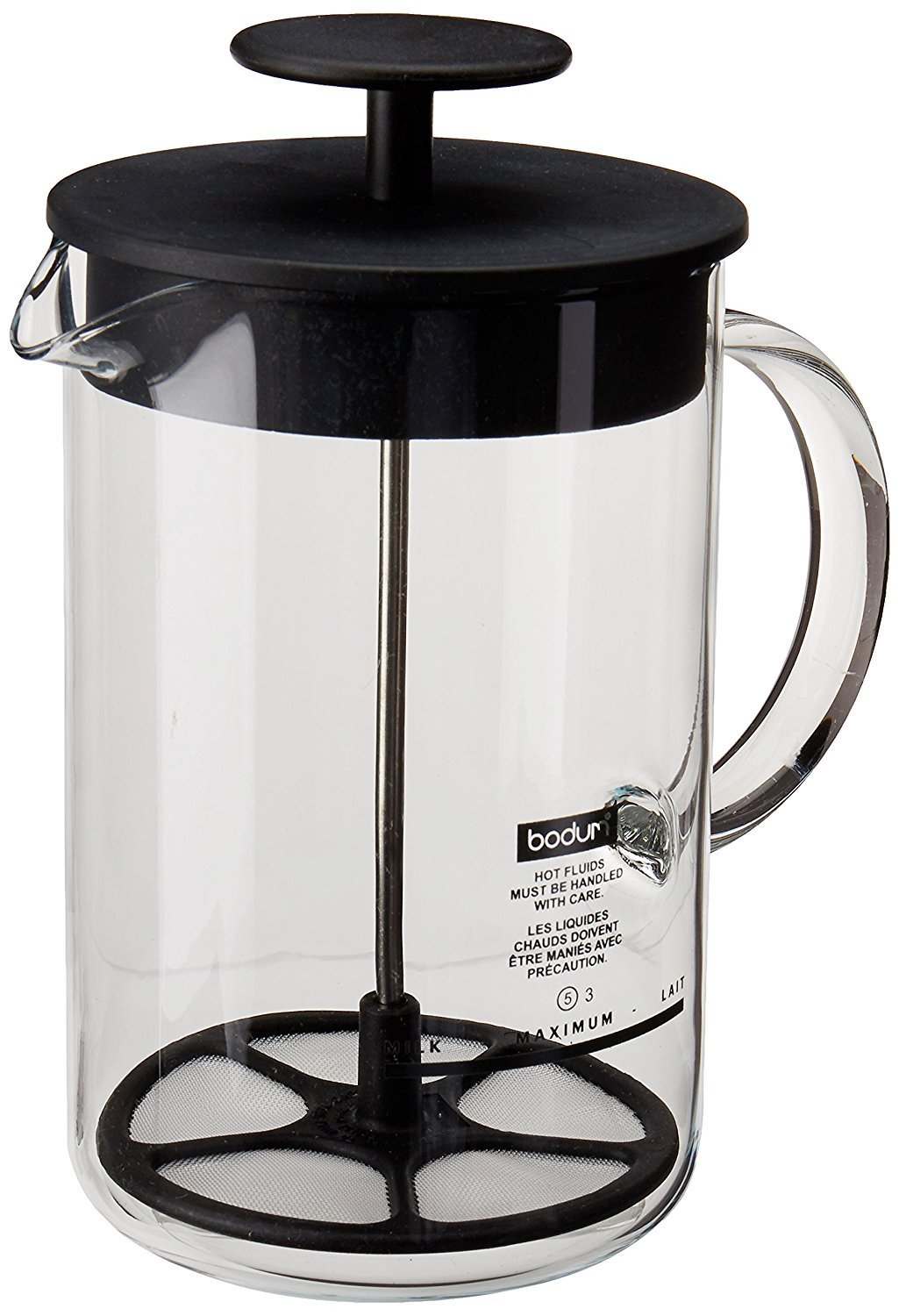 Photo 1 of Bodum, Latteo Manual Milk Frother, 8 Ounce, Black