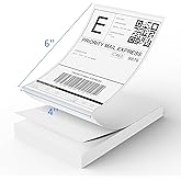 RONGTA 4x6 Thermal Labels, Fanfold Shipping Label Compatible with Thermal Printers,Clear Printing,Permanent Adhesive,100 Sheets per Stack (White 4x6, Size: 1 Stacks | 100 Labels)