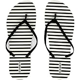 Old Navy Women Beach Summer Casual Flip Flop Sandals (8, O.N. Black Stripe)