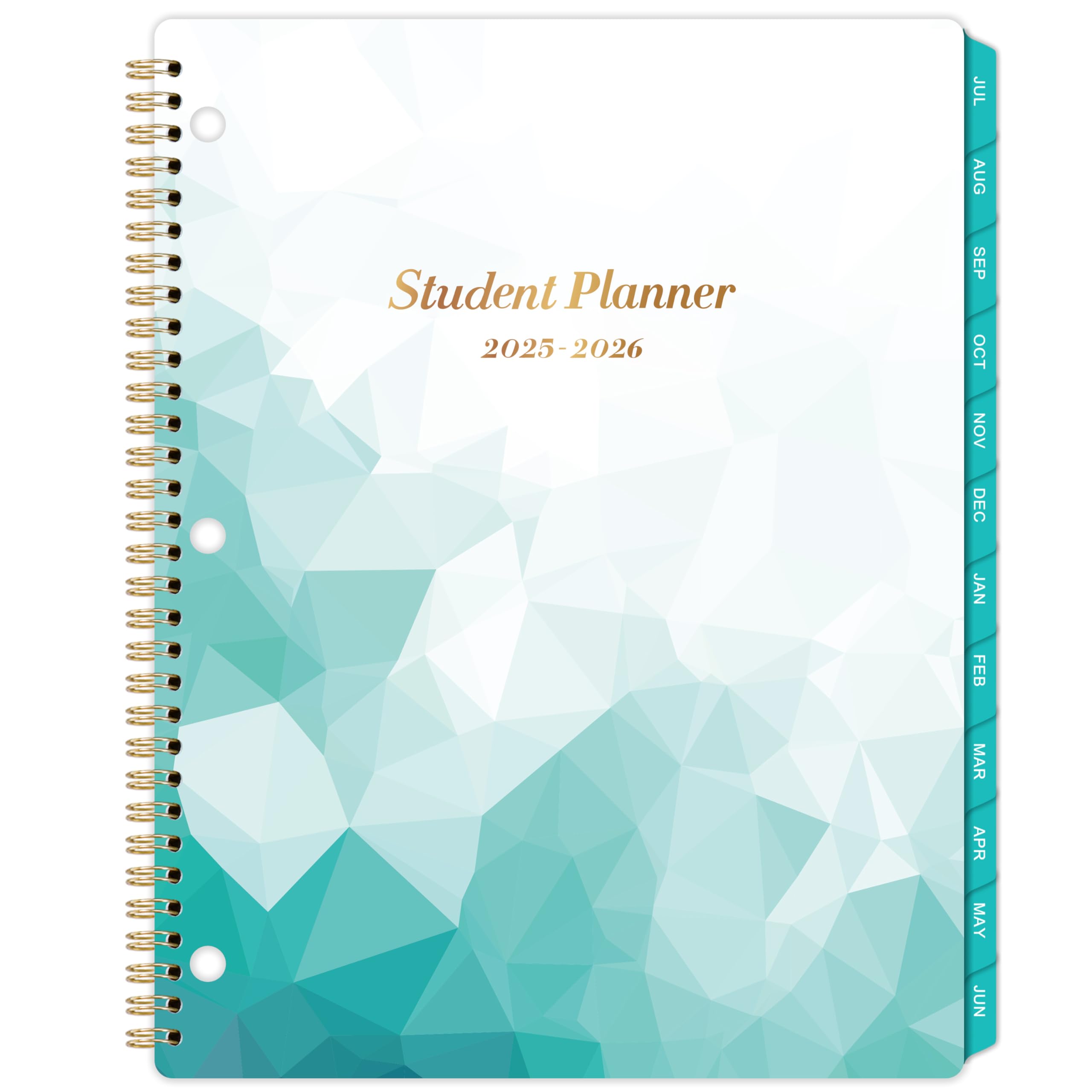 Photo 1 of Student Planner 2025-2026 - School Planner 2025-2026 Monthly and Weekly, 25-26 Student Planners with Stickers, Academic Planners, July 2025 - June 2026, 9" x 11" - Green