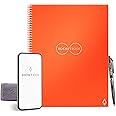 Rocketbook Core Reusable Spiral Notebook, Letter Size 8.5x11, Orange - Lined Pages, App-Connected, Erasable, Durable Cover, Ideal for School, Work, and Creative Projects