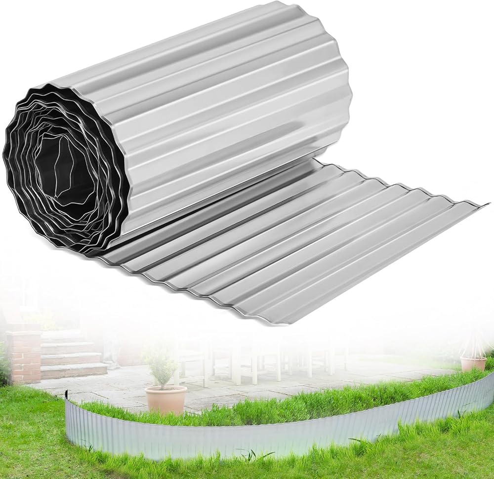 RAM Heavy Duty Galvanised Steel Lawn Edging 5M 16.5cm High Border