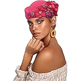 Beret Hats for Women British Felt hat Women's Church Derby Headdress Women's Floral hat Suitable for Wedding Parties Events