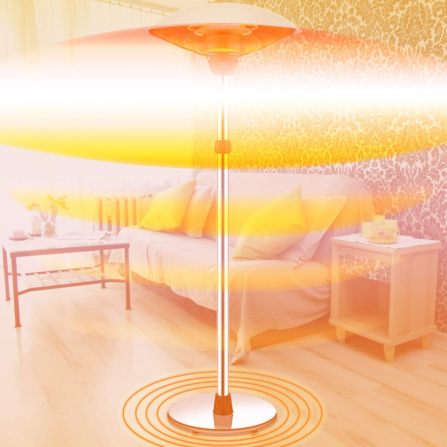 Patio Heaters for Outdoor - Stainless Steel Outdoor Heater 3 Levels Adjustable Power Waterproof, Dump Power off Electric Outdoor Heaters for Patio 110V: Kitchen & Dining
