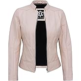 UrbanFocal Womens Leather Jackets - Real Lambskin Stylish Motorcycle Leather Jacket Women