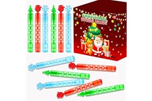 LEETOUS Christmas Mini Bubbles Wand Party Favors for Toddlers 20-64 Pack, Christmas Small Toys Gifts Goody Bag Stocking Stuffers Fillers for Kids, Xmas School Prizes Non Candy Treats Trinkets for Students