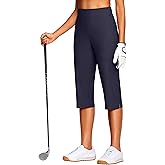 ISEEGZ 15"/ 18" Capri Pants for Women Summer Golf Capris Pant Pull On Stretch with Pockets Work Casual Dressy Slacks