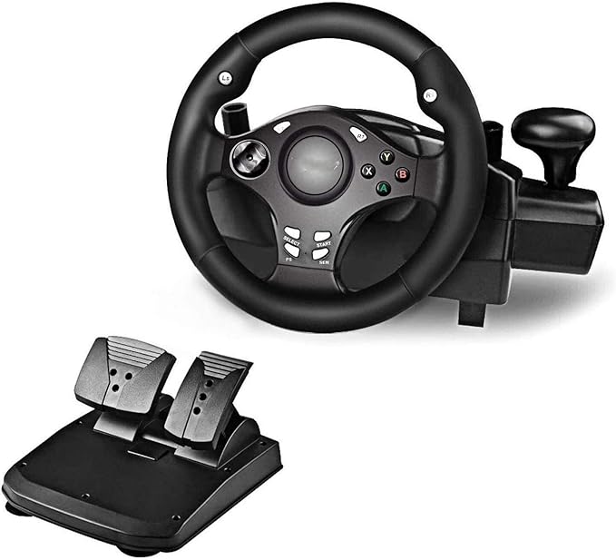 QDY Pc Steering Wheel Game 270 Degree Motor Vibration Driving Gaming