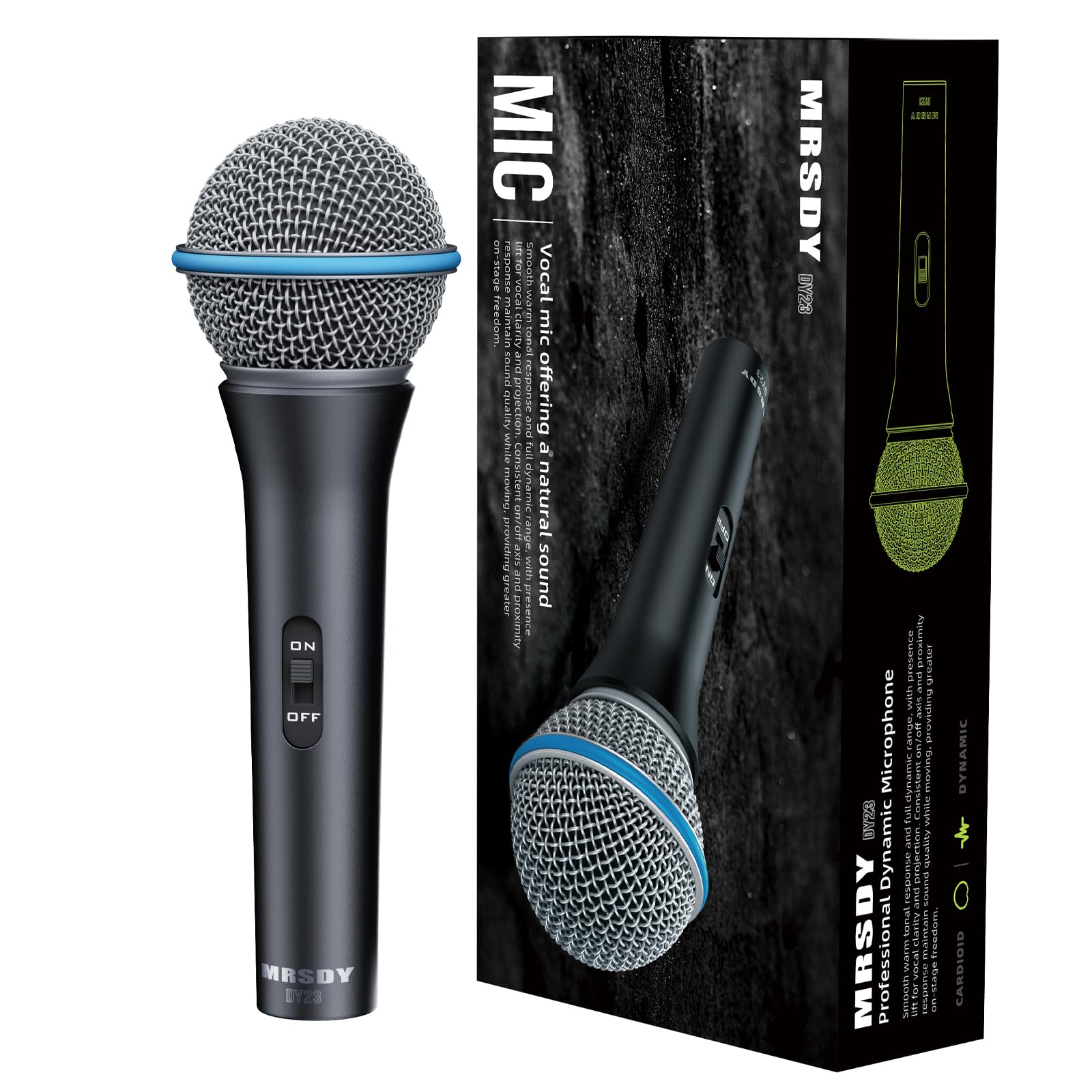 MRSDY Vocal Dynamic Microphone, Metal Handheld Wired Microphone for ...