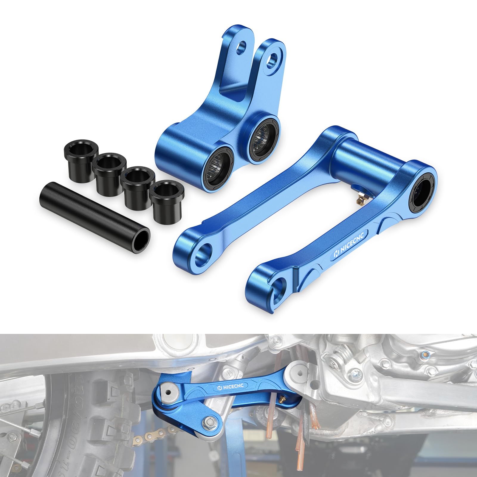 Photo 1 of NICECNC Motorcycle Lowering Link Aluminum Compatible with Yamaha YZ125 2006-2024 YZ125X 2020-2023 YZ250 2006-2024 YZ250X 2016-2023 WR250F 2006 WR450F 2006,See Fitment