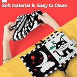 URMYWO Baby Sensory Toy Black White Soft Book Tummy Time Brain Development 0-12 view 6
